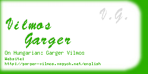 vilmos garger business card